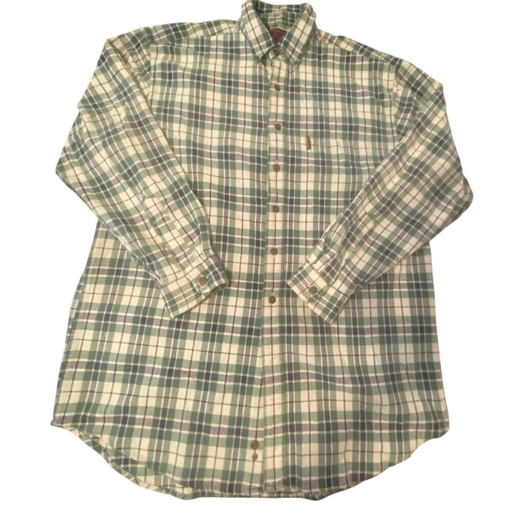 Y2K Late 90s Abercrombie & Fitch The Big Shirt Plaid Flannel Button Down M